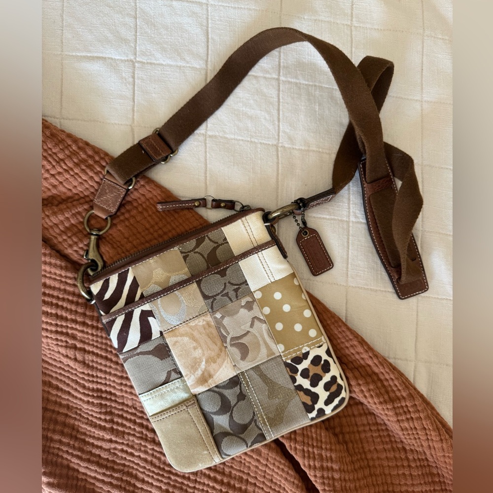Coach Animal Print Kitt Crossbody Purse